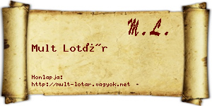 Mult Lotár névjegykártya